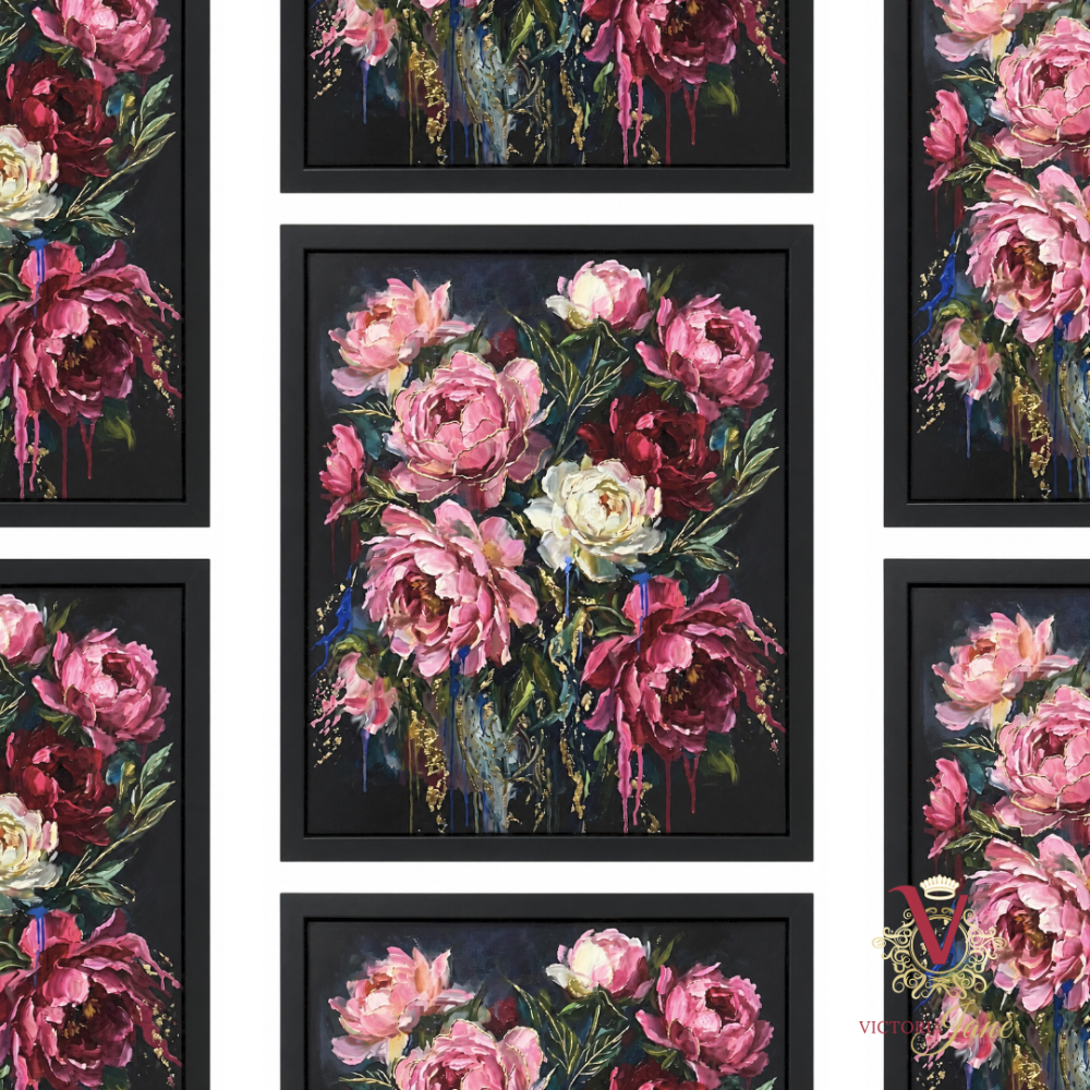 Blush Drip Framed Art repeated