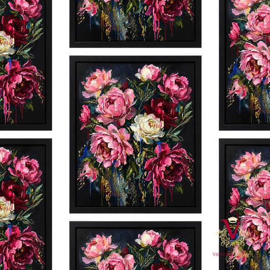 Blush Drip Framed Art repeated