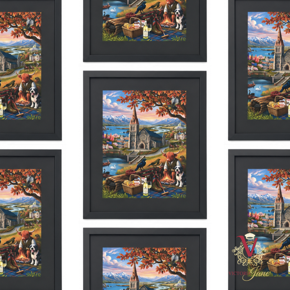 Canterbury Kiwiana Framed Art repeated