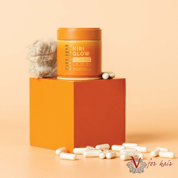 Kiri10 – Glow Keratin Capsules – 60 capsules on stand