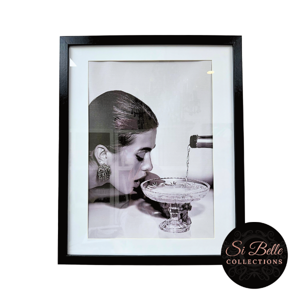 Champagne Celebration Framed Art (Black Frame) si belle collections 