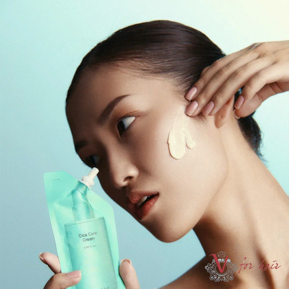 HIDEHERE - Cica Care Cream - 25ml swatch on model
