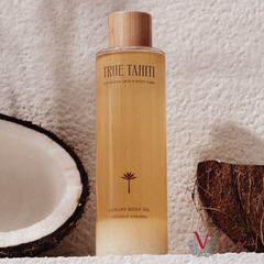 True Tahiti - Coconut Caramel Body Oil - 250ml with coconuts