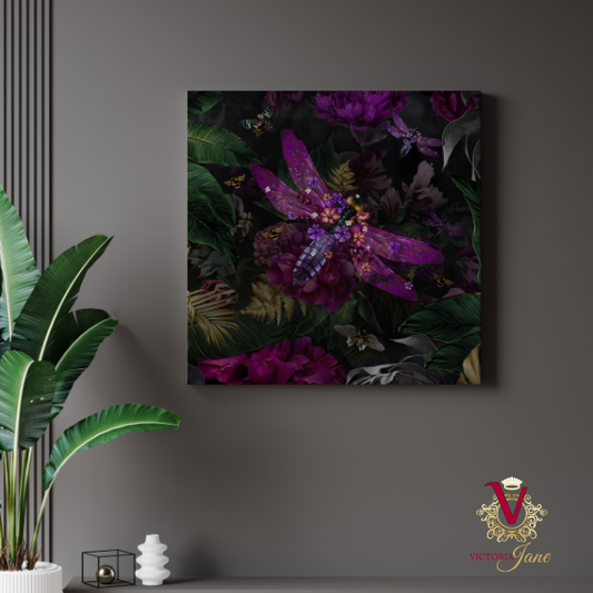 Victoria Jane - Dazzling Dragonfly Wall Art on wall brightening up space