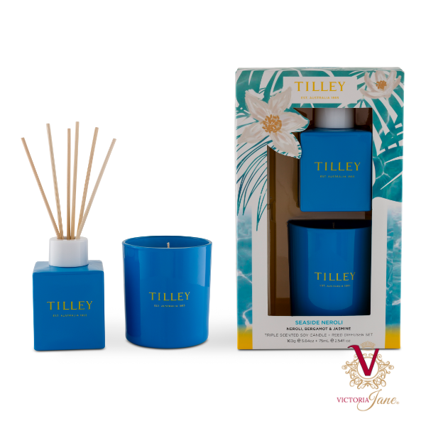 Tilley - Seaside Neroli Candle & Reed Diffuser Gift Pack