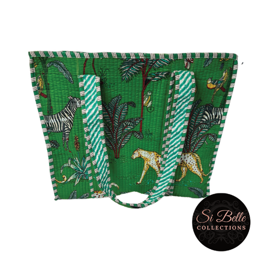 si belle collections Emerald Green Designer Tote front