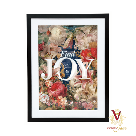 Find Joy Framed Edge Art victoria jane