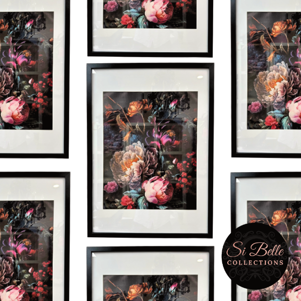 si belle collections Floral Fun Framed Art repeated