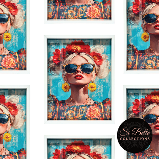 Floral Glam Framed Art repeated