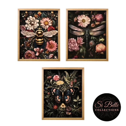 si belle collections Nature's Wings Framed Art Bundle