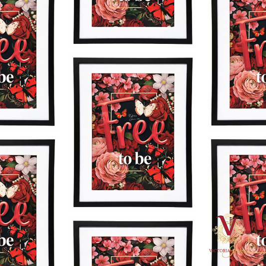 Free to Be Framed Art victoria jane repeated