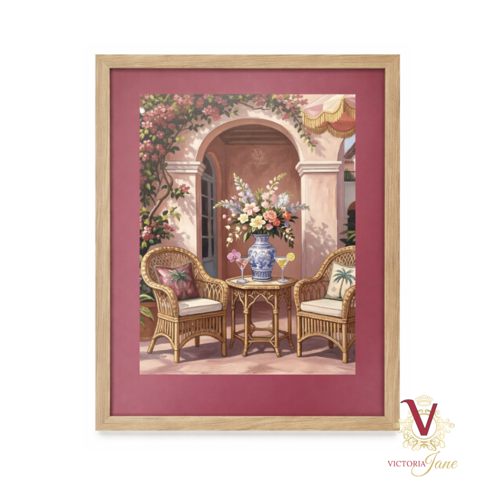 Garden Arch Framed Art oak