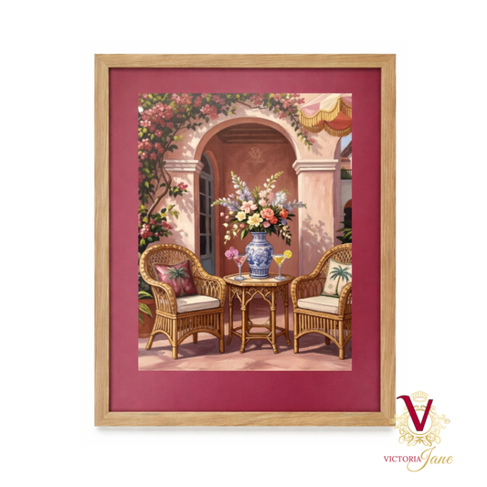 Garden Arch Framed Art oak