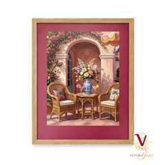 Garden Arch Framed Art oak