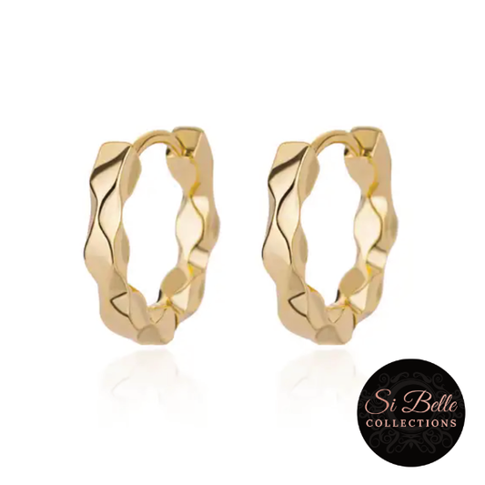 si belle collections Mini Gold Chunky Hoop Earrings