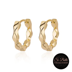 si belle collections Mini Gold Chunky Hoop Earrings