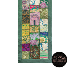 si belle collections Green Table Runner bottom