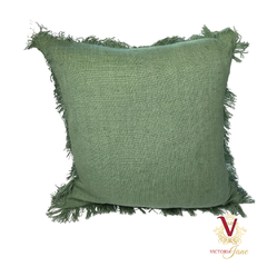 Green Linen Cushion Cover