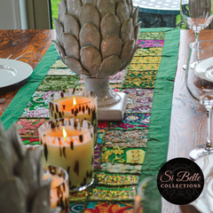 si belle collections green table runner styled dining