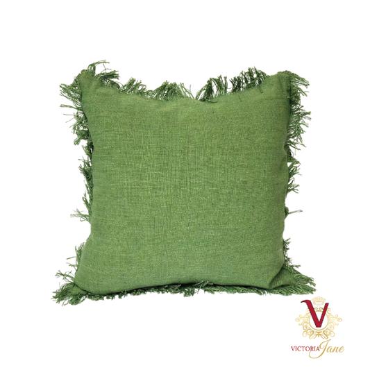 Green Linen Cushion Cover 