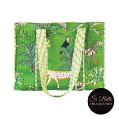 si belle collections Green Designer Tote front