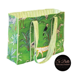 si belle collections Green Designer Tote side