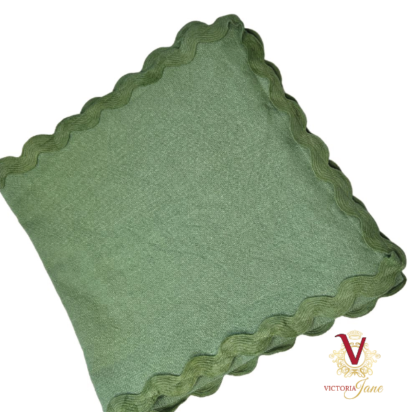 victoria jane Green Linen Table Runner