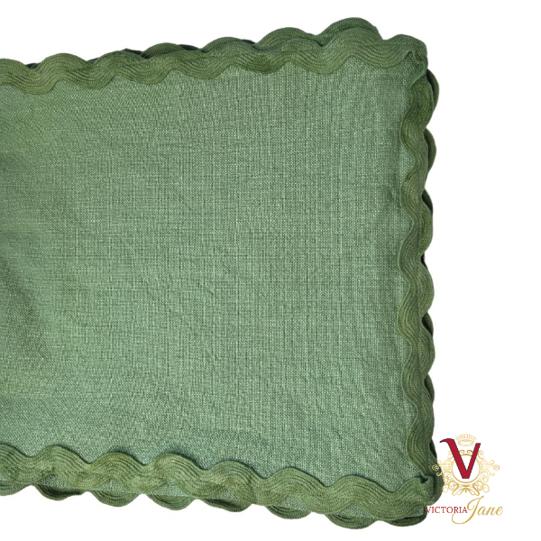 victoria jane Green Linen Table Runner