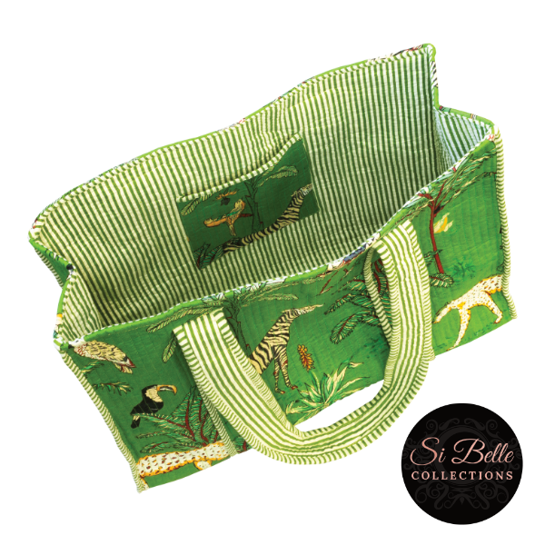 si belle collections Green Designer Tote top