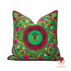 Green with Envy Cushion victoria jane front chopped