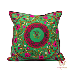 Green with Envy Cushion victoria jane front