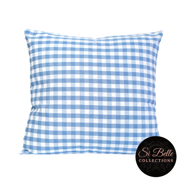 si belle collections Hamptons Blue Check Cushion Cover 