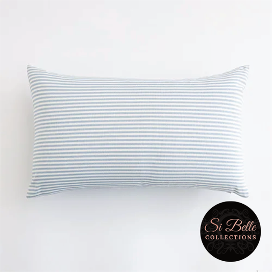 si belle collections Hamptons Blue Stripe Cushion Cover