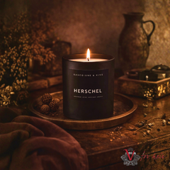 Hershel Candle - 400ml lifestyle on side table styled