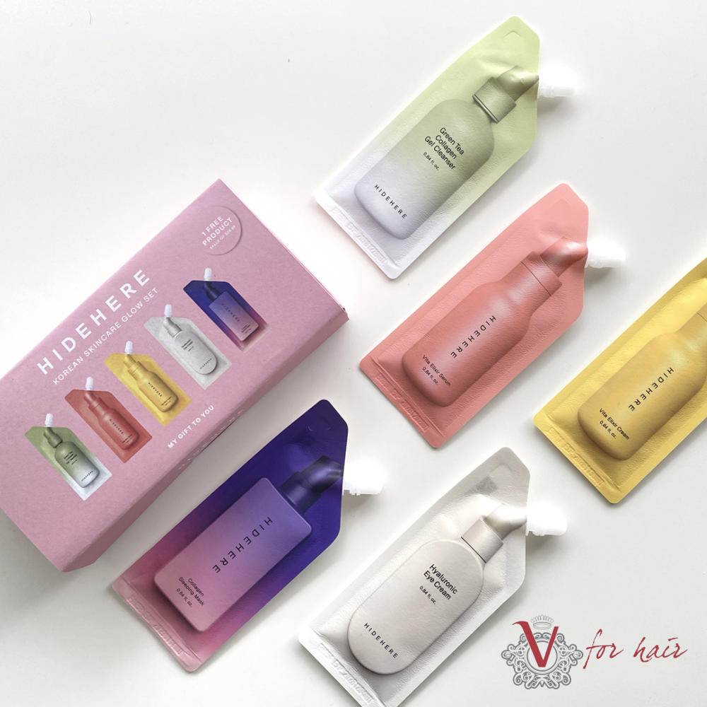 HIDEHERE - Brightening Complete Bundle - 5 x 25ml spread laid out