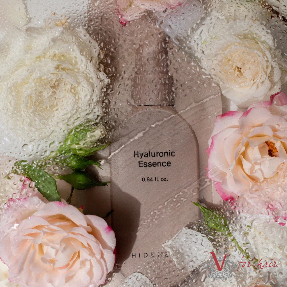 HIDEHERE - Hyaluronic Essence - 25ml with flowers roses
