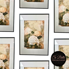 Hydrangea Framed Art repeated on wall