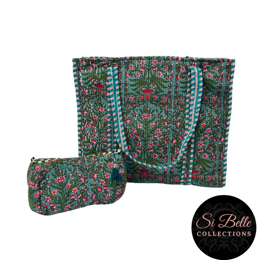 Liberty Print Luxe Tote  Pouch Set – Matching Duo