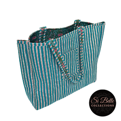 si belle collections Liberty Print Designer Carry All Tote Bags inside side