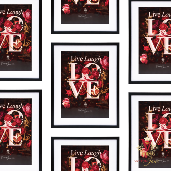 Live Laugh Love Framed Edge Art repeated