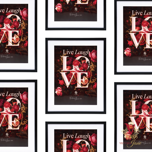 Live Laugh Love Framed Edge Art repeated