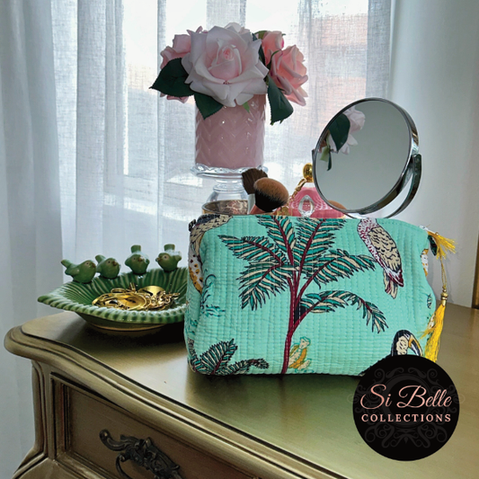 Mint Jungle Pouch Bag Set dressing table