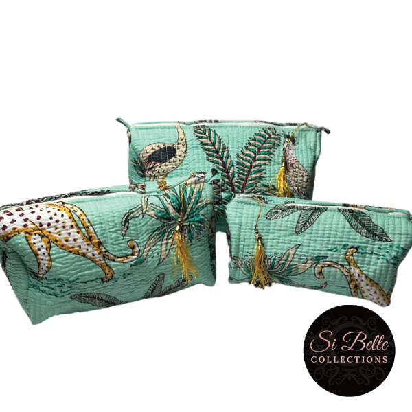 si belle collections Mint Jungle Toilet Bag Set