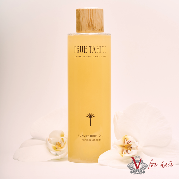 True Tahiti - Tropical Orchid Body Oil - 250ml with flowers