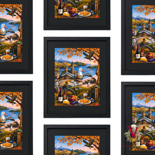 Otago Kiwiana Framed Art repeated