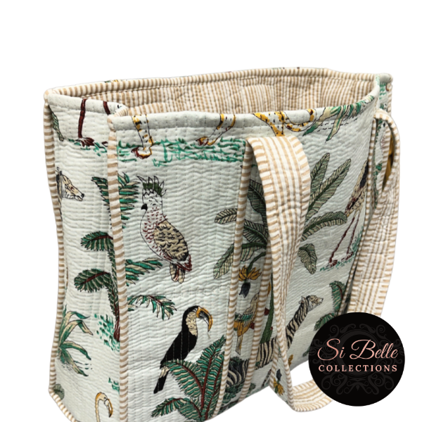 si belle collections Palest Mint Designer Tote open 
