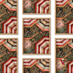 Parasol Play Framed Art oak repeated