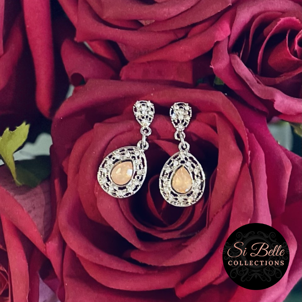 Higher Love Collection - Peach Drops Earrings