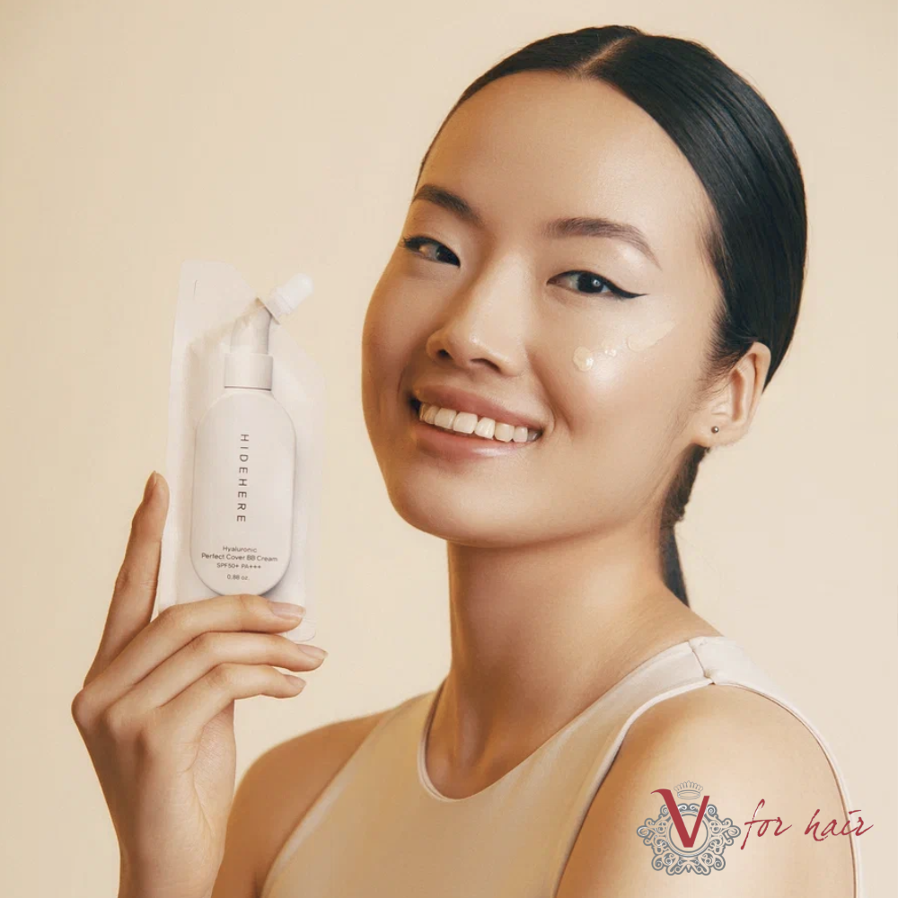 HIDEHERE - Hyaluronic Perfect Cover BB Cream - 25ml - on face