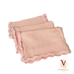Pink Linen Table Runner folded
